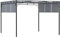 Outsunny 3 x 3(m) Steel Pergola Gazebo with Retractable Roof, Garden Gazebo Canopy Sun Shade Shelter for Outdoor, Deck, Patio, Dark Grey