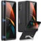 Miimall pour Coque Galaxy Z Fold 2 avec Support, Protection des Charnières en PC Rigide Magnétique Anti-Chute Anti-Rayures pour Samsung Galaxy Z Fold 2 - Noir