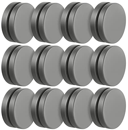 Jetec Runde Magnetische Gardinen Gewichte Magnet Duschvorhang Gewichte Starke Tischdecken Magnet Wasserdicht Vorhang Gewichte Magnet für Gardinen Tischdecke (Grau, 12 Paar)
