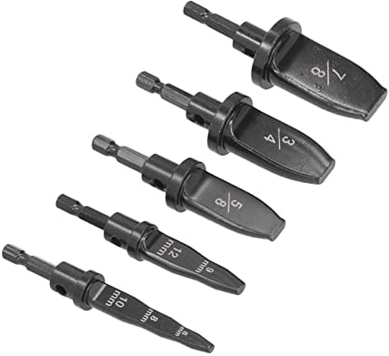 DEWIN Expansor de Tubo, 5 Piezas Expansor de Tubo de Cobre, Herramienta de Abocardado de Tubo con Mango Hexagonal Industrial Métrico de Acero de Alta Velocidad para Acondicionadores de Aire