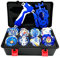 Baybledas Burst Toupies Burst Turbo avec Lanceurs 4D Combat Top Top Model Metal Masters Speed Top avec Rafale pour La Journée des Enfants, Pâques, Noël, Anniversaire Bleu