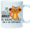 El Cajon Friki Tazas Originales de café y desayuno para Regalar a Amantes de los Gatos - Se Solicita Abrazo de Buenas Noches con o Sin Experiencia - Cerámica 350 ml