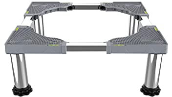 EXENXA Waschmaschinensockel, Kühlschrankständer, Anti-Vibrationsdämpfer, verstellbare Länge/Breite, 42–66 cm, rutschfestes Regal, universelles hohes Regal, 23–27 cm, Außenpflanzen-Behälter-Stent (4