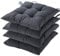 HAMO Garden Chair Cushions Outdoors Seat Pads, Set of 4, 40x40 cm, 16x16 inches (Graphite)