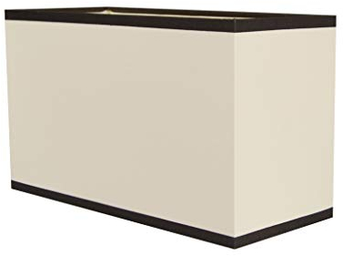 alfalux Julia Lampenschirm für Hängelampe Deckenlampe Tischlampe mit E27 Transparente Lampenschirme für Wohnzimmer Schlafzimmer Kinderzimmer PVC Und Stoff 24x10x14H JULIA 0w (ECRU PVC mit Besatz)