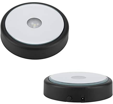 Pyramide LED Drehteller, Standfuß Halter für Crystal Batterie Crystal Light Glas Art Decor 3D Multicolor 4 LED Light Lamp