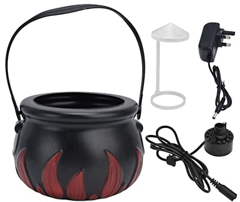 Halloween-Nebelmacher, Party-Requisite, stabil, bunt, Halloween-Hexenkessel, Nebelmacher für Party für Steingärten (rote Flamme)
