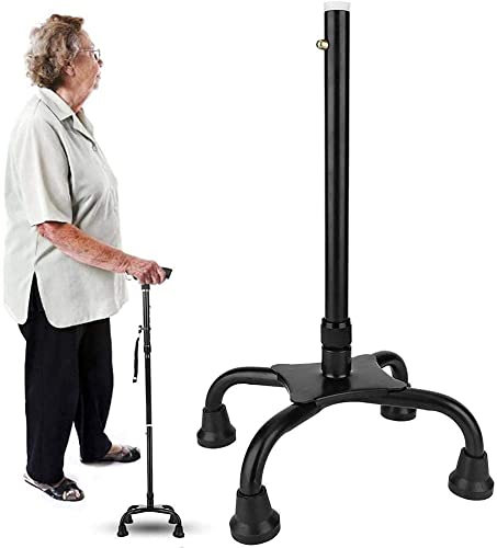 Siège de Canne Pliant léger à Trois Pieds Canne de Marche réglable en Hauteur avec béquille Chaise/Tabouret pour Personnes âgées handicapées Present