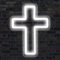 CTLNEON Jesus-Kreuz-Neonschild, LED-Schilder, Kreuz-Dekor-Lampe, Licht, Neon-Kreuz-Schild für Wand, Schlafzimmer, christliche Dekoration, religiöses Zimmer, Kinderzimmer (Weiß)