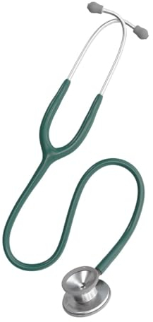 DocCheck Stethoskop Lausch – Doppelkopf-Bruststück, Dickwandiges Einschlauchsystem, Anpassbare Ohrbügel, Inkl. Namensschild & Ersatzteil-Set, Latexfrei, 77 cm, 190 g (Smaragdgrün)