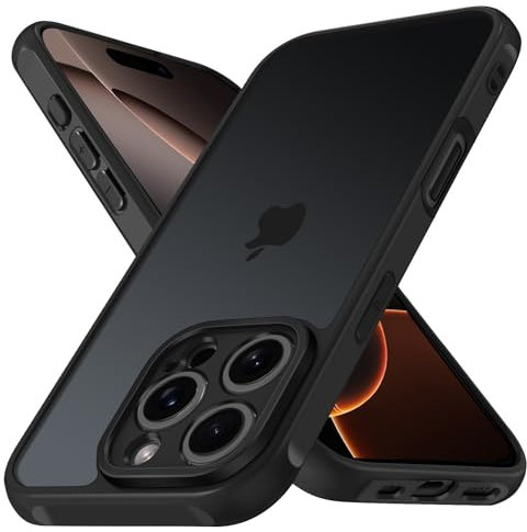 iVoler Cover Opaca per iPhone 16 Pro, [Protezione Della Fotocamera] [Antiurto di Grado Militare] Custodia Traslucida Posteriore Ultra Sottile Anti-Impronte Protettiva Case