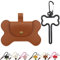 Duuclume Hundekotbeutelspender aus Leder zur Befestigung der Leine, freihändige Kotbeutelhalter mit Karabiner-Clip, Kaninchen-Müllbeutelträger für Spaziergänge, Laufen, Fahrradzubehör, Braun