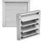 flexman Air Vent Duct Grill, Stainless Steel Wall Vent Exhaust Cover Outlet with Anti Draft Flaps for Tumble Dryer Vent Pipes Hoses Bathroom Vents Extractors
