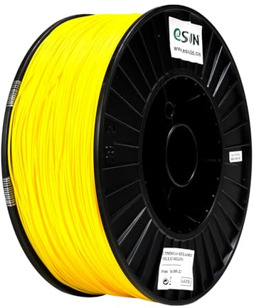 eSUN PLA+ Filament 1.75mm 3KG Spool (6.6 LBS), Enhanced Toughness, Yellow | Dimensional Accuracy +/- 0.03mm, 1.75mm 3D Printer Filament for 3D Printers