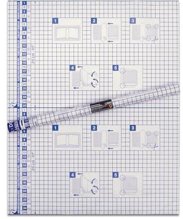 SIGNZ selbstklebende Buchschutzfolie, transparent, 1 m x 40 cm, starke 60 my (0,06mm), glasklar, CO2-neutral hergestellt, made in Germany
