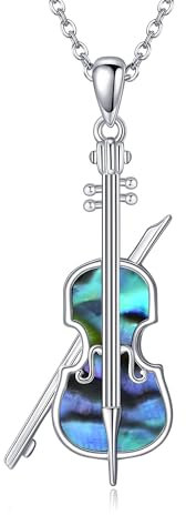 YAFEINI Collana con violoncello in argento sterling e violoncello arco collana musica regali per le donne violoncello, Argento