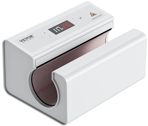 VEVOR Presse à Chaud pour Tasses Mugs Automatique 325-887 mL Diamètre 75-85 mm, Machine de Sublimation Température et Temps Réglables, Chauffage Rapide et Uniforme, pour Transférer Images sur Mug