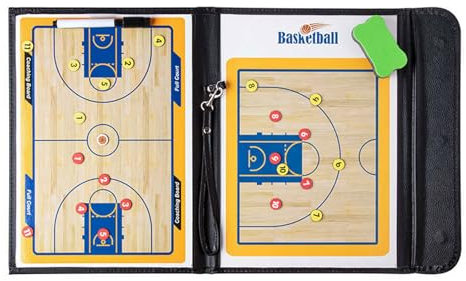 Basketball Coaches Board, Taktikbrett und Magnettafel, Coaches Taktiktafel Löschbar Taktisches Board, Ultraleichtes Tragbares Coach Taktisches Board, für Basketball Training und Coaching Taschenbuch