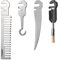 Roxon FT08 Build Your Own Multitool Accessory für Flex Multitool (4 Stück A Set inklusive Kamm, Marlin Spike, Mini-Bürste, Haken) Gut für Outdoor & Camping