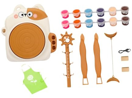 Badiman Tornio elettrico per ceramica per bambini Kit per ceramica Attività di scultura in argilla per età 6-12 anni
