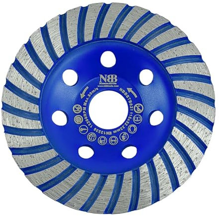 NBB Coppa diamantata Mole Disco diamantato a tazza ad alta efficienza e lunga durata per smerigliatura a secco o a umido su granito marmo piastrelle ceramica calcestruzzo e cemento (1, 115mm)