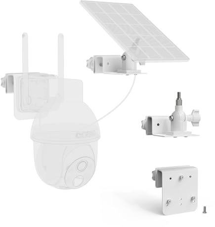Okemeeo Support de gouttière pour caméra et panneau solaire AOSU SolarCam D1 SE et AOSU SolarCam D1 Max