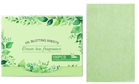 Oil Blotting Sheets for Face - 100X Oil Sheets for Oily Skin - Refreshing Makeup-Friendly Pads, Anti-Shine Wipes for Travel Daily Home Outdoor