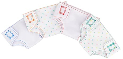 ERINGOGO 4stücke Puppenwindeln Aus Passend Für Babypuppen Mit Verstellbarem Band Für Einfaches Ausziehen Sowie Hübschen Aufdrucken Für Tolles Aussehen Der Puppe