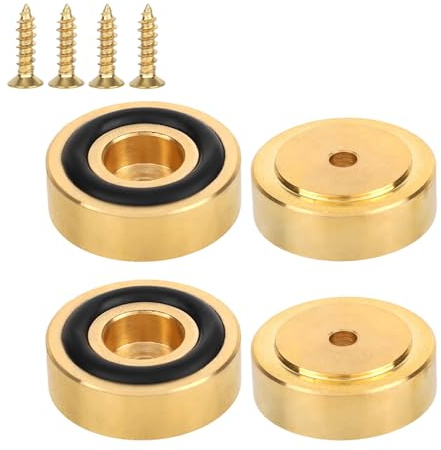 4pcs Cutting Board Feet with Non-Slip Pads, Durable Brass Cutting Board Feet Legs & 4 Screw Kitchen Tools for Protecting Countertops from Scratches