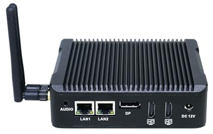 ANDAQI Fanless Mini PC, Industrial Computer, Windows 11 or Linux Ubuntu, N3700 J3710, BX08, COM, 2 x LAN, DP, 2 x HDMI, SIM Slot, Vesa Mount, WOL, PXE, WDT Supported, 8G RAM, 256G SSD