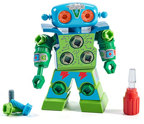 Learning Resources Design & Drill Roboter, kinder roboter spielzeug, Kinder robot schraubbrett, Konstruktionsspielzeug, Roboter bauen, Kinderschraubenzieher, Feinmotorik, Roboterspielzeug für 3+