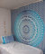 THE ART BOX Indie Wandteppich Baumwolle Mandala Wandbehang Deko Teppich Aesthetic Room Decor Dekoration Wandtuch/Strandtuch Wohnzimmer Indische Tücher Schlafzimmer, Blau und Weiß,135x210 Cm