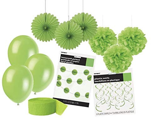Unique 63842 63842-Lime Party Decorations Kit, Lime Green, Pack of 1
