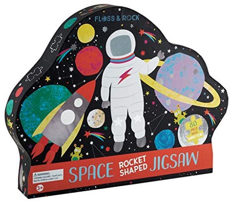 Floss & Rock Space Puzzle in Raketenform, 80-teilig
