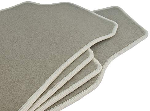 Dunkel Beige Velour Fußmatten Satz für Volvo S60 II (2010-2018) / V60 I (2011-2018) / XC60 I (2008-2017) - 4-teilig - Passgenau