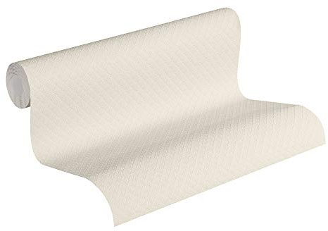 Livingwalls Jette Vliestapete Tapete Uni grafisch 10,05 m x 0,53 m beige grau Made in Germany 373643 37364-3