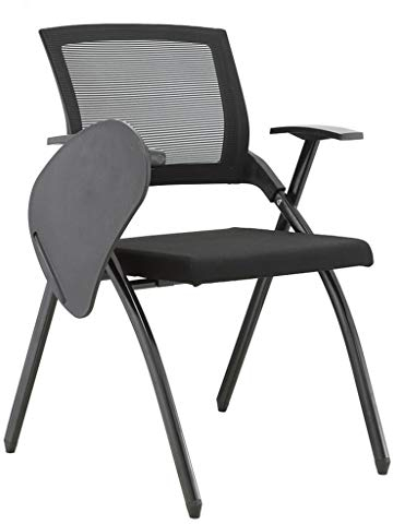 Unbekannt Stuhl Lernstuhl Klappstuhl Schulungsstuhl Computer Stuhl Büro Klassenzimmer Stuhl Personal Stuhl Vortragsstuhl Mit Schreibbrett Stuhl (Color : Black, Size : 52 * 57 * 86cm)