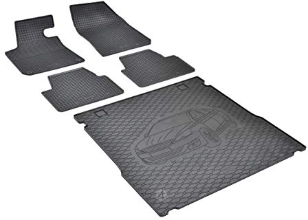 Passende Gummimatten und Kofferraumwanne Set geeignet für Peugeot 308 SW Kombi ab 2013 EIN Satz