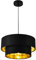 lux.pro Hängeleuchte Lopar E27 Deckenleuchte Hängelampe 40 cm Metall Stoff Schwarz-Gold