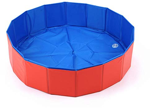 WTMLK Faltbarer Pool für Haustiere Bad Faltbarer Pool für Hunde Badewanne für Haustiere für Hunde Katzen, rot, 80 x 30 cm