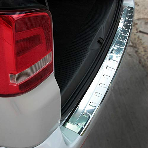 Ladekantenschutz Edelstahl CHROM kompatibel für VW T5 | VW T6 | ab 2003 |130CM | mit Abkantung | premium Qualität von RECAMBO