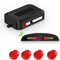 Kabellos Pdc Einparkhilfe Hinten,Pdc Nachrüstsatz Hinten,Kabellose LED-Entfernungsanzeige Rückfahrwarner Akustisch + 4 Rot Farbe PDC Sensor Für Auto Vans RV Trailer