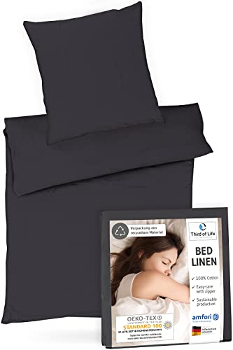 Bettwäsche 155x220 aus 100% hochwertiger Renforce Baumwolle | Oekotex zertifiziert | Weich und Flauschig | Designed in Germany, Bezug Bettdecke 155 x 220 & Kissen 80x80 cm, Set bis 60 Grad waschbar