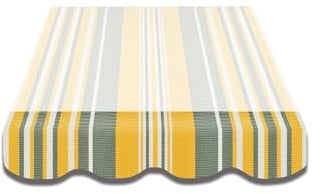 Leudus Markisen Volant Markisenbespannung Sonnenschutz Ersatzstoffe 3.83m*23cm SPD035 Sonnenmarkise fertig genäht