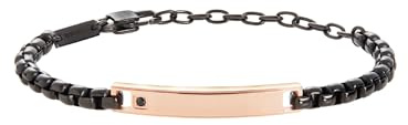 Breil Sammlung TAG AND CROSS, Armband Herren aus FARBIGER STAHL | Sammlung TAG AND CROSS, Armband, Maße 22 cm, Schmuck als Geschenkidee Herren