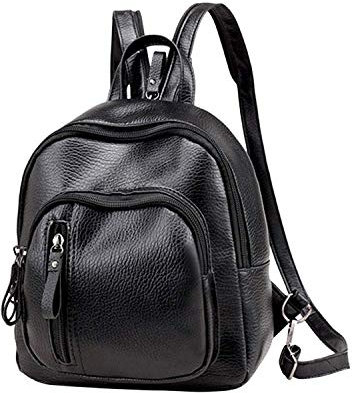 EBOOBA Mini Rucksack, Klassisches PU-Leder Rucksack Schultertasche Für Frauen, Mädchen