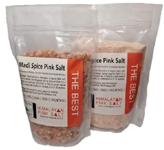 Madi Spice Premium Himalayan Rose Pink Salt 1Kg Coarse/ Fine Resealable Vegan Organic Natural (Coarse 1KG)