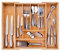 Murago - Besteckkasten ausziehbar ca. 34-56 x 46 x 6 cm Bambusholz - Einsatz leer Organizer Ordnungssystem für Küchen Schubladen