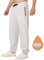 ineepor Pantaloni Tuta Uomo Invernali Pantaloni Termici Sportivi Uomo Felpata Pile Foderato Fleece Joggers Pantaloni Larghi Baggy Cerniera Tasche Laterali