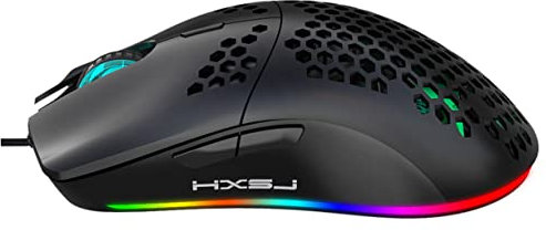 UKCOCO Souris RGB Ergonomique Programmable à Touches avec Éclairage pour Gaming Dpi Jusqu à Noir